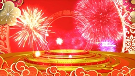 2021牛年春节晚会舞台背景视