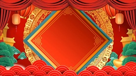 大气红色春晚背景视频 新年视频