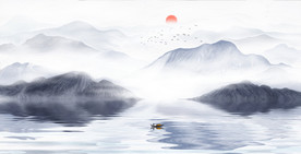 山水画 水墨山水画 意境山水画