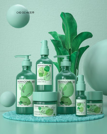 C4D沐浴露护肤品包装系列