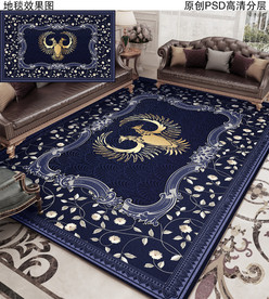 欧式花纹复古地毯