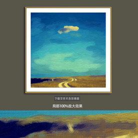 抽象油画装饰画轻奢手绘极简画