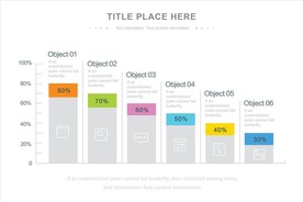 商务PPT柱状图信息图表百分比