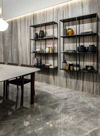 岩板瓷砖空间效果图 蓝金沙