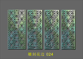 吊顶镂空 边框 雕刻 隔断