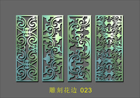 吊顶镂空 边框 雕刻 隔断