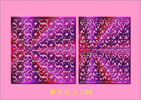 中式镂空花型 底纹边框 雕刻花