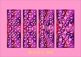 中式镂空花型 底纹边框 雕刻花