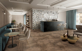 仿古砖瓷砖空间效果图