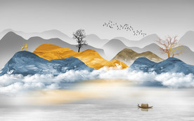 新中式电视背景墙