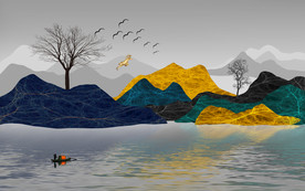 新中式电视背景墙