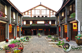 民宿花境景观设计效果图