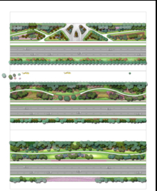 道路绿化景观设计平面图