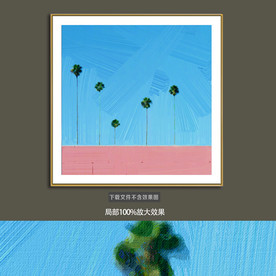 抽象油画装饰画轻奢手绘极简画