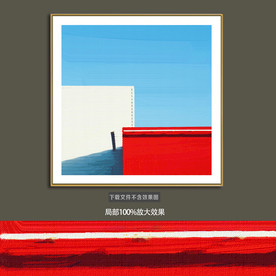 抽象油画装饰画轻奢手绘极简画