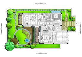 别墅庭院景观设计平面图