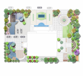 别墅庭院景观设计平面图