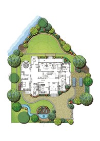 别墅庭院景观设计平面图