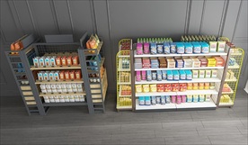 超市货架效果图