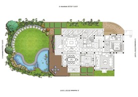 别墅庭院景观设计平面图