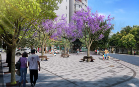 转角广场  休闲场地 城市改造