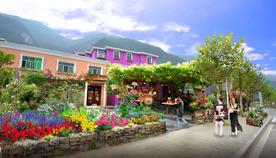 民宿花境设计效果图