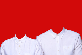 白衬衣结婚照登记照服装模板