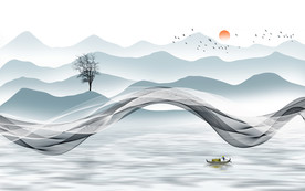 新中式电视背景墙