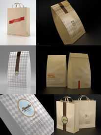 多款纸袋包装效果图样机素材