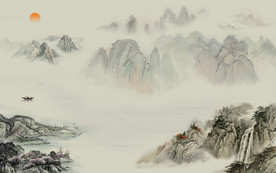 大气意境新山水画 TIF分层