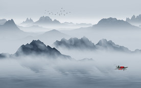 现代轻奢新山水画 TIF分层