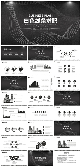 求职学生个人简历PPT素材