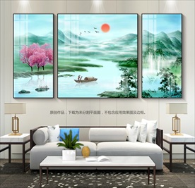 新中式装饰画国画山水画