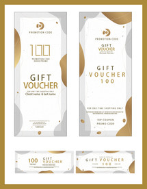 金色易拉宝海报卡片矢量