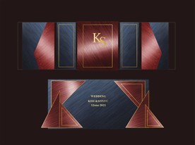 红蓝色拉丝婚礼