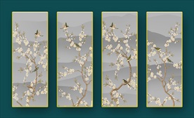 中国风花鸟挂画