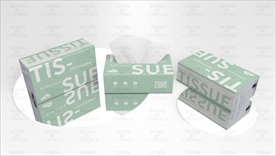 小清新纸巾包装C4D样机