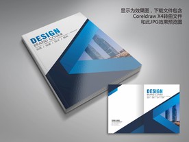 蓝色大色块画册封面