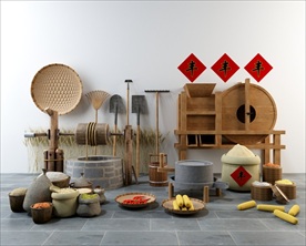 中国传统农具3D模型