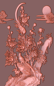 花鸟浮雕客厅玄关