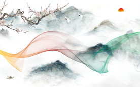 新款新品山水新画 TIF分层