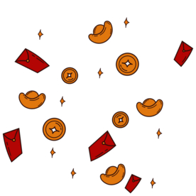 金元宝红包金币掉落