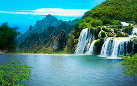 山水风景画 流水生财