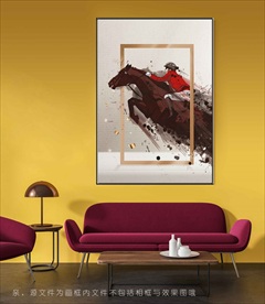 创意框中人马装饰画