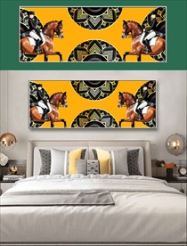 高档创意双马客厅装饰画