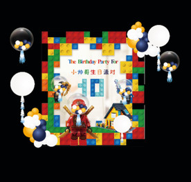 橙色彩色鲜艳生日宴会