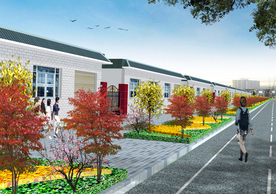 居民点绿化效果图