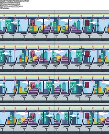 公交车车厢小品背景-循环3