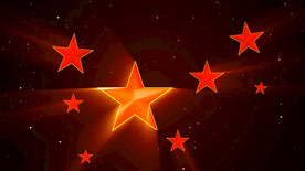 红色五角星移动 动态视频素材