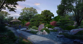 日式游园效果图